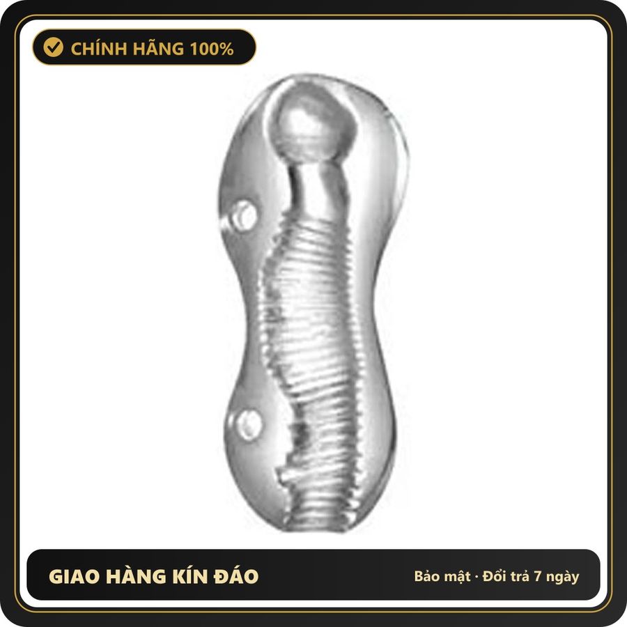 (Che Tên) Đồ Chơi Khối Silicone Trong Suốt Cho Nam Lỗ Gân Siêu Kích Thích Chuẩn Auth