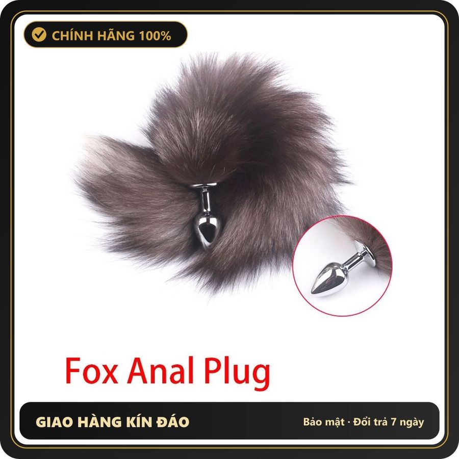 (Che Tên) Đuôi Cáo Hóa Trang Fox Anal Plug, Cosplay Cửu Vĩ Hồ Đát Kỷ Siêu Kích Thích Hỗ Trợ 24/7