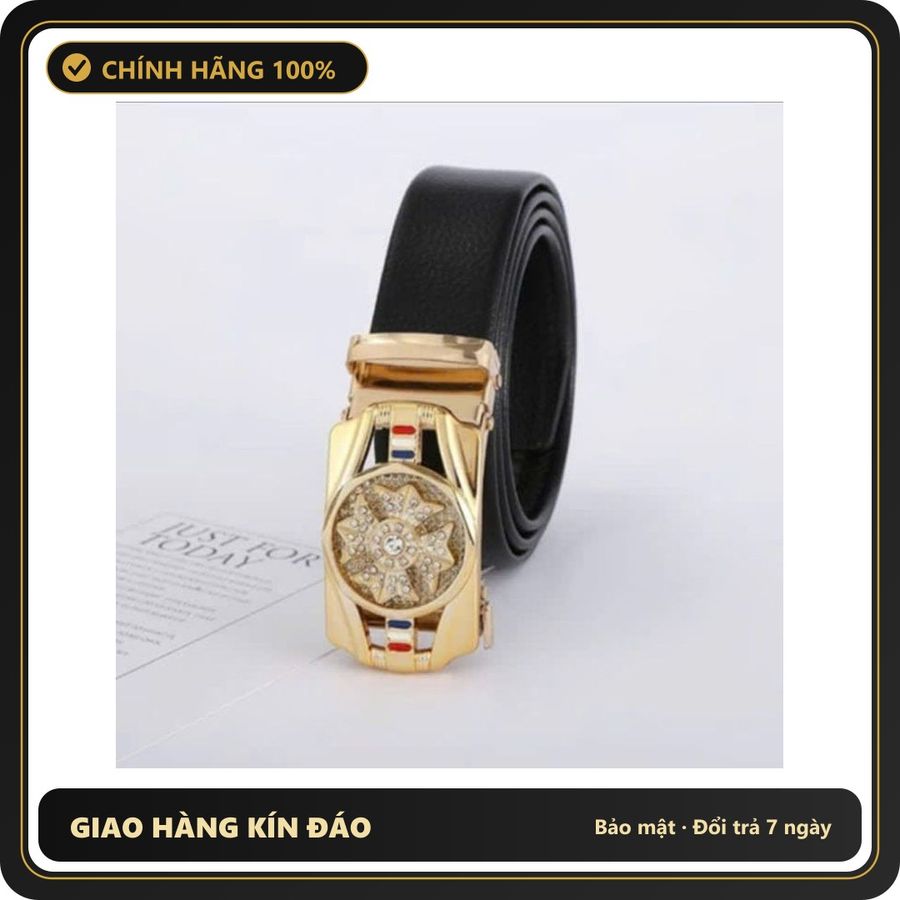 (Che Tên) Thắt Lưng Da Nam Mặt Xoay 360 Độ Cao Cấp - Dây Nịt Thời Trang Chất Liệu Bền Bỉ, Thiết Kế Sang Trọng, Lịch Lãm Chuẩn Auth