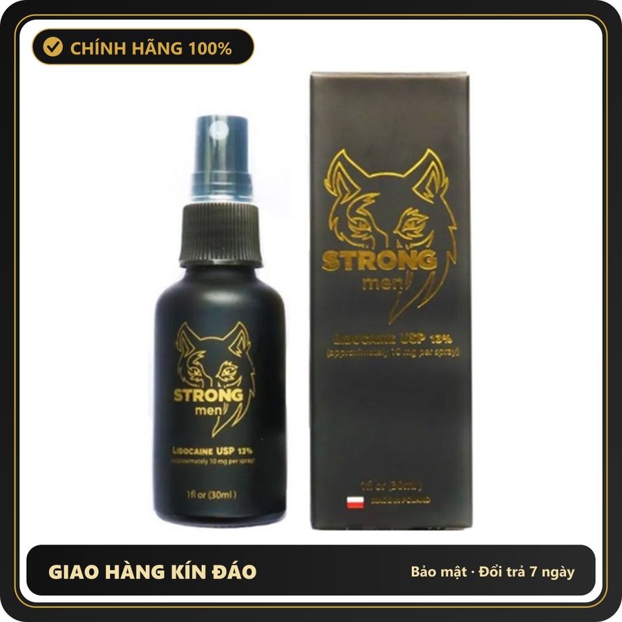 (Che Tên) Xịt Kéo Dài Thời Gian Cho Nam Cao Cấp Strong Men Ba Lan 30ml - Chai Xịt Hổ Ba Lan Chống Xuất Tinh Sớm Giao Nhanh Toàn Quốc