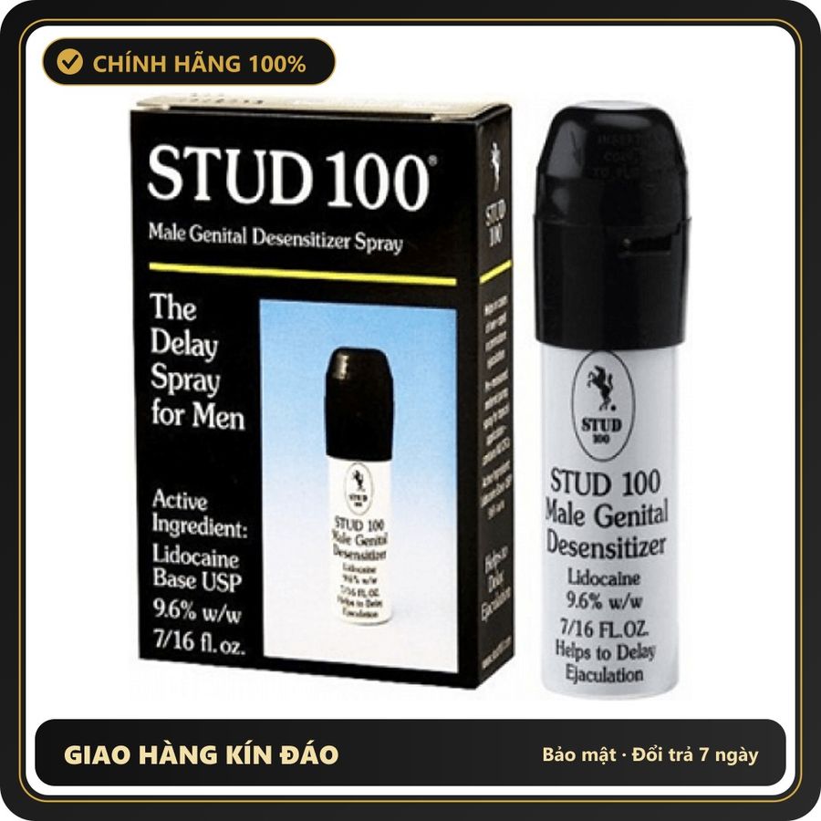 (Che Tên) Xịt Khử Mùi Nam Giới STUD100 Anh 10ml (Có Che Tên) Chuẩn Auth