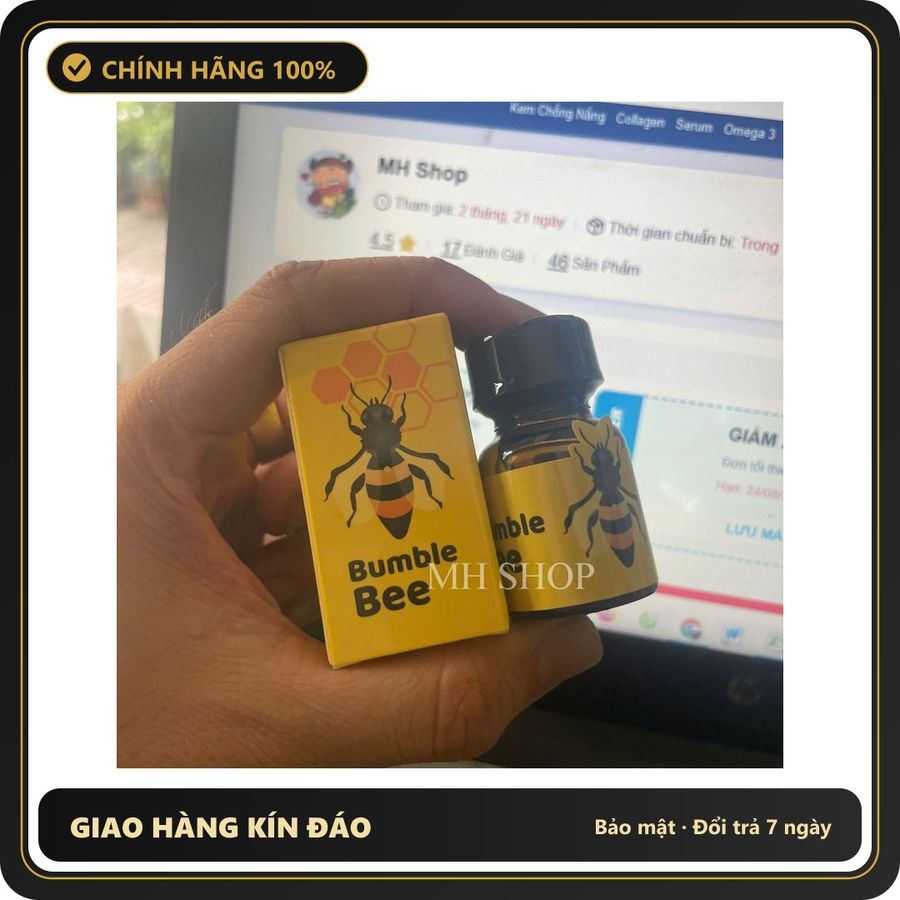 (Che Tên) Lọ hít tinh dầu popper ong vàng 10ml Chuẩn Auth - chai 10ml, hương dịu không nồng, hàng chuẩn nhập khẩu