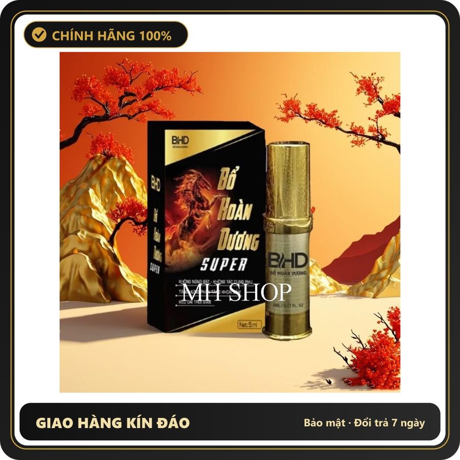 (Che Tên) Xịt BHD Super kéo dài hiệu quả ở nam, xịt chống xuất sớm siêu hot Hộp Trắng Kín