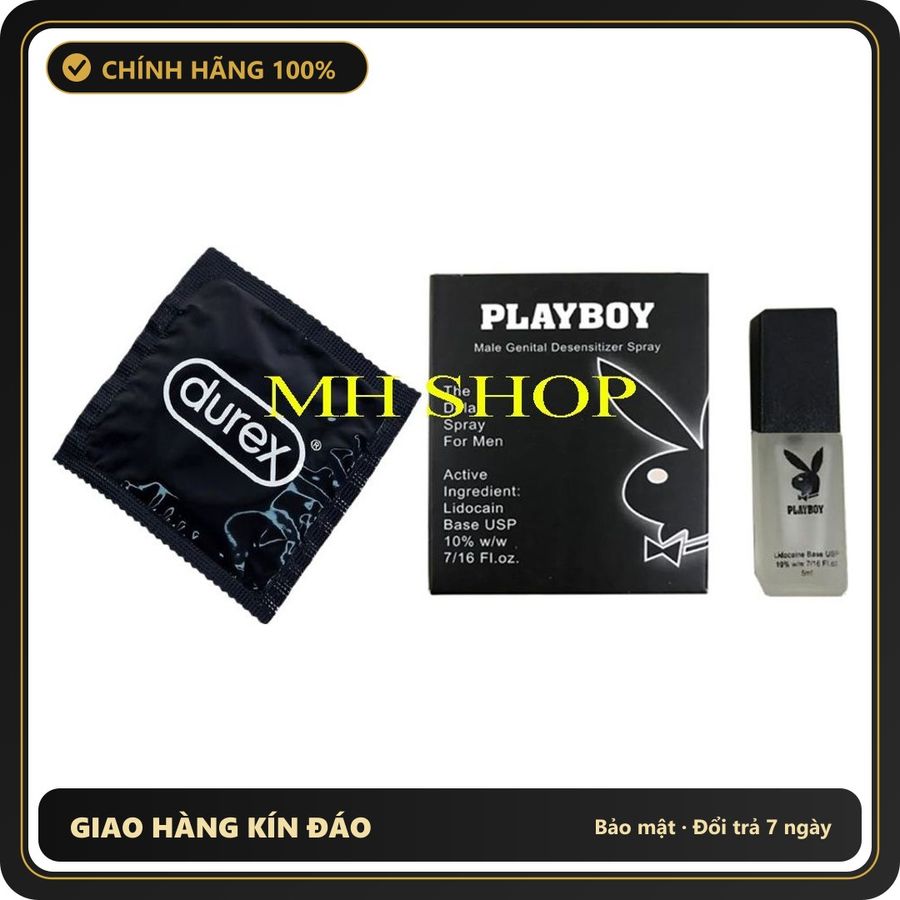 (Che Tên) Combo kéo dài mini tiện lợi bao cao su durex 1 chiếc tặng lọ xịt anh 5ml playboy - Hàng Mới Về