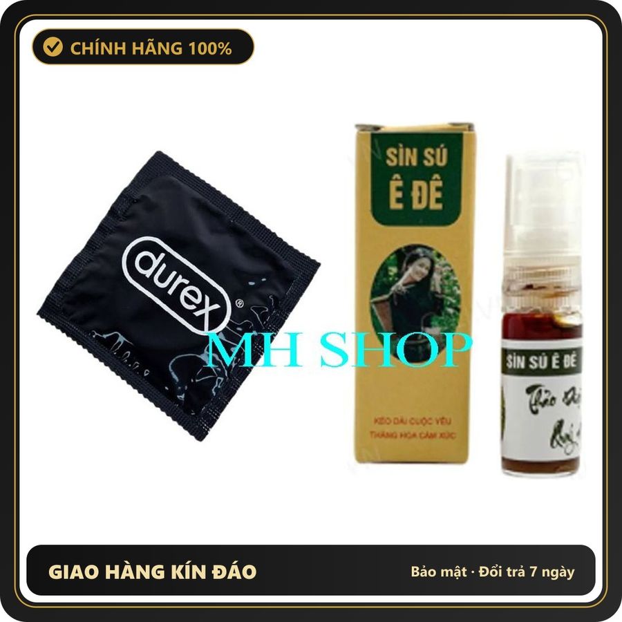 (Che Tên) Combo kéo dài mini tiện lợi 1 chiếc bao cao su durex tặng lọ sìn xịt 3ml Hộp Trắng Kín