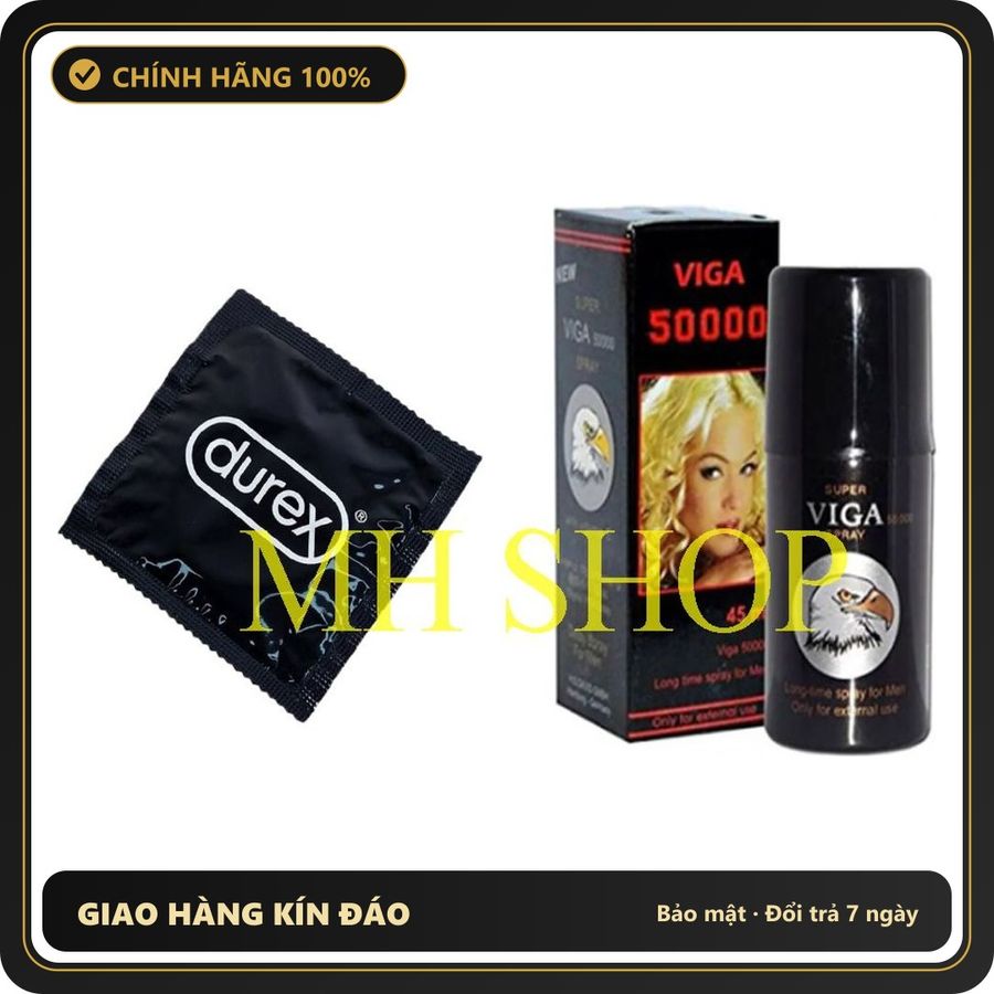 (Che Tên) Combo kéo dài BCS durex 1 chiếc tặng bình xịt đức 45ml viga (VG50000) Chuẩn Auth