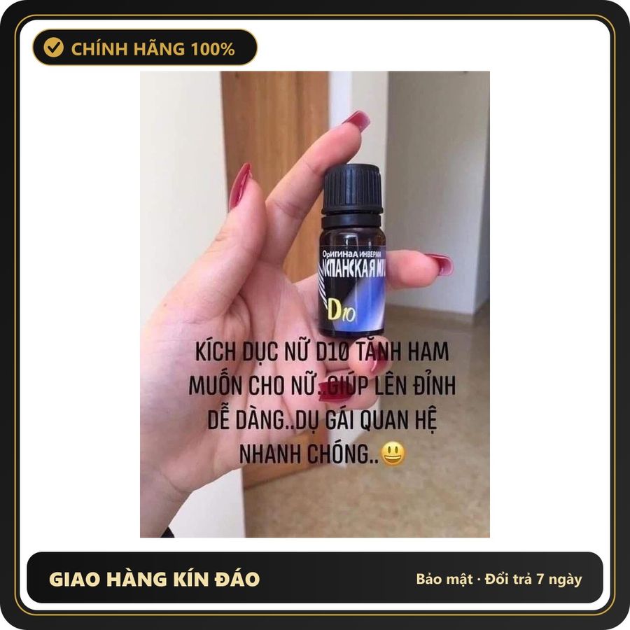 (Che Tên) Lọ nước 10ml D 10Nga TCSL nữ che tên Bảo Mật Tuyệt Đối