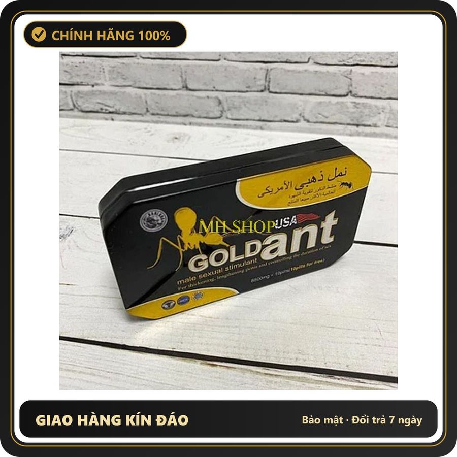 (Che Tên) Hộp thiếc vàng đen GOLDant USA 20V cao cấp giúp phục hồi nhanh ở nam Chuẩn Auth