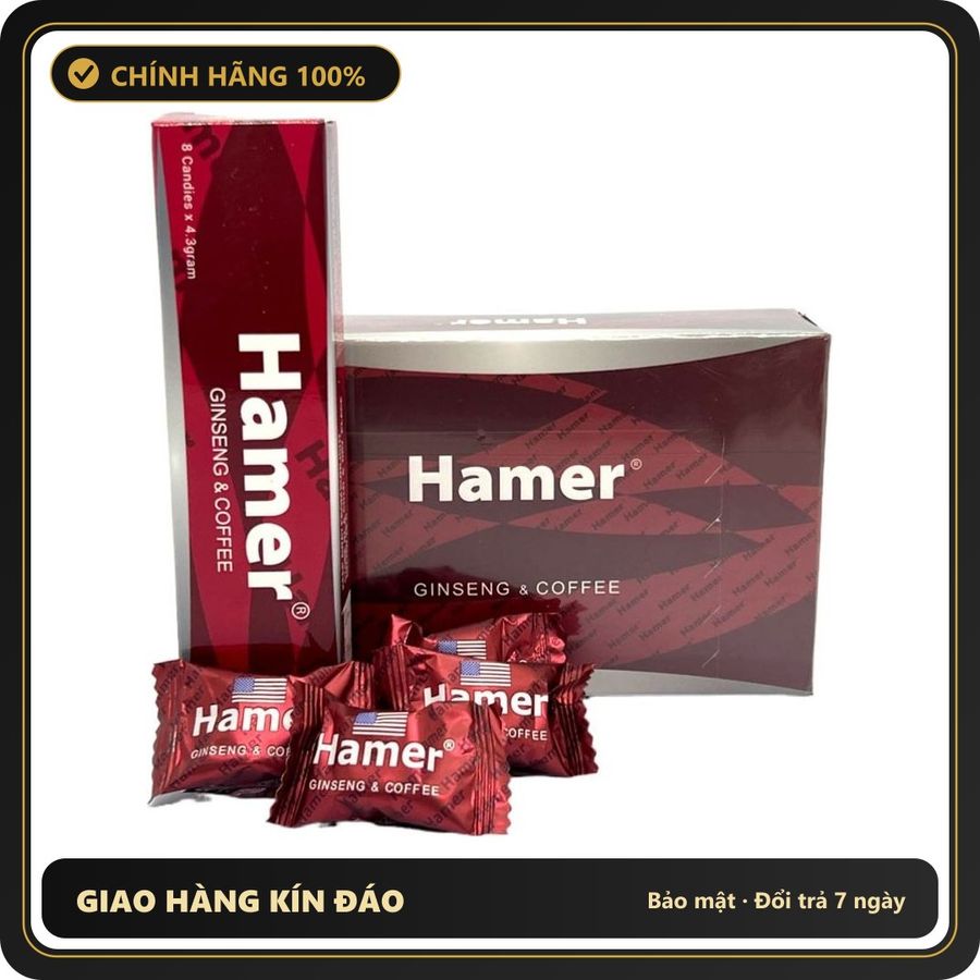 Kẹo sâm tăng cường sinh lý Hamer USA hộp 32 viên chính hãng - hỗ trợ tăng cường sinh lý, trọng lượng 3g, hàng chuẩn nguồn gốc rõ ràng - giao hàng che tên kín đáo