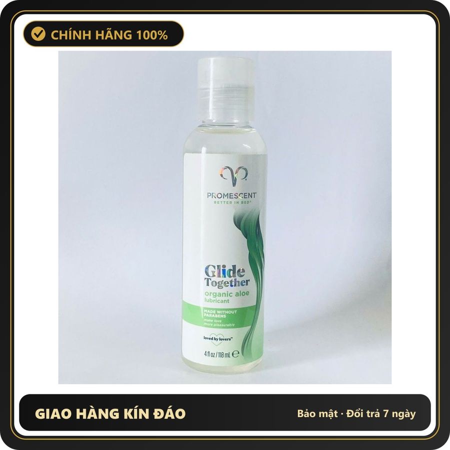 (Che Tên) Chất Bôi Trơn Hữu Cơ Promescent Glide Together Organic Aloe - USA Giao Nhanh Toàn Quốc