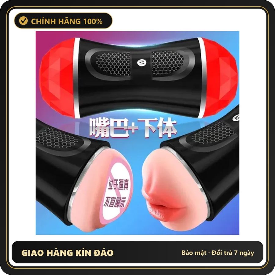 (Che Tên) Âm Đạo Giả Silicon 2 Đầu Hana Cao Cấp Bảo Đảm - sạc USB, chất liệu an toàn cho da, dễ vệ sinh