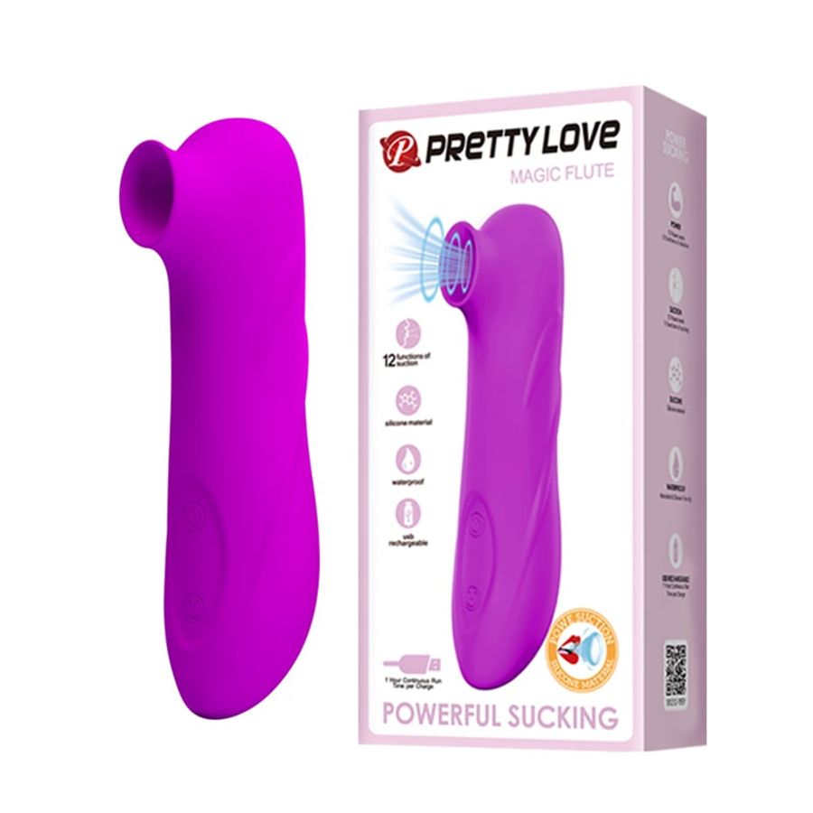 Máy Bú Hút Âm Vật Pretty Love Flute chính hãng - chất liệu an toàn cho da, dễ vệ sinh, êm ái khi dùng - giao hàng che tên kín đáo