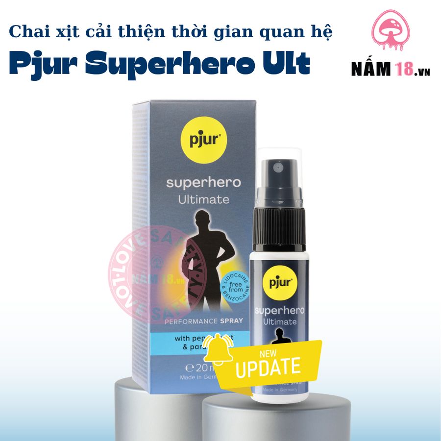 Chai Xịt Kéo Dài Thời Gian Pjur Superhero Ultimate chính hãng - thấm nhanh không nhờn rít, dùng trước khi quan hệ, nhỏ gọn dễ mang theo - giao hàng che tên kín đáo