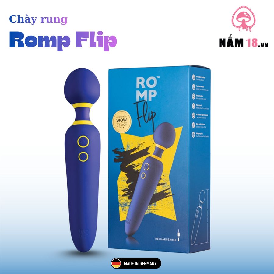 Chày Rung Romp Flip chính hãng - sạc USB, silicone mềm mại, chất liệu an toàn cho da - giao hàng che tên kín đáo