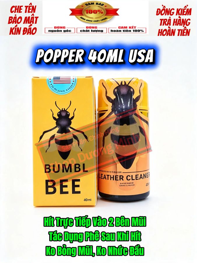 ( Sale 50%) Popper 40ml USA, Hàng Chính Hãng, Cực Mạnh, Tác Dụng Nhanh Chóng, Hít Là Phê Ngay,Ko Chứa Tạp Chất 