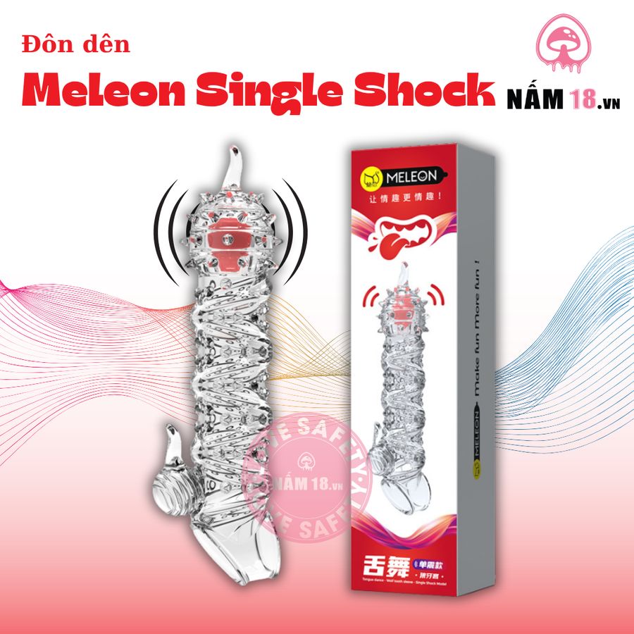 Đôn Dên Meleon Single Shock Rung Đầu Chống Tuột chính hãng - chất liệu an toàn cho da, dễ vệ sinh, êm ái khi dùng - giao hàng che tên kín đáo