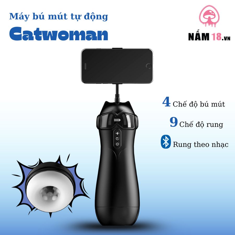 Âm Đạo Giả Catwoman 9 Chế Độ Có Tiếng Rên chính hãng - chất liệu an toàn cho da, dễ vệ sinh, êm ái khi dùng - giao hàng che tên kín đáo