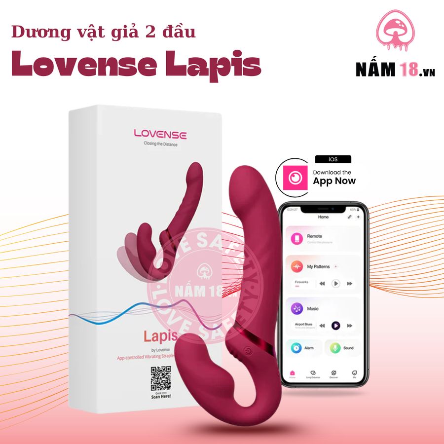 Dương Vật Giả Lovense Lapis 2 Đầu chính hãng - chất liệu an toàn cho da, dễ vệ sinh, êm ái khi dùng - giao hàng che tên kín đáo