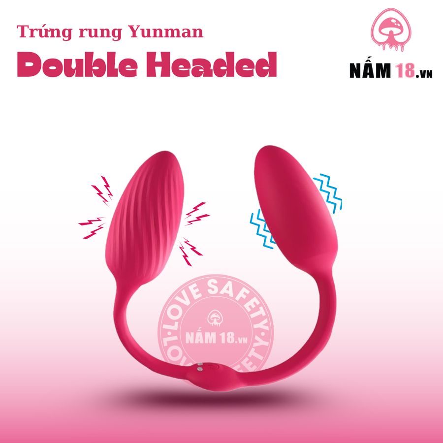 Trứng Rung Yunman Double Headed chính hãng - chất liệu an toàn cho da, dễ vệ sinh, êm ái khi dùng - giao hàng che tên kín đáo
