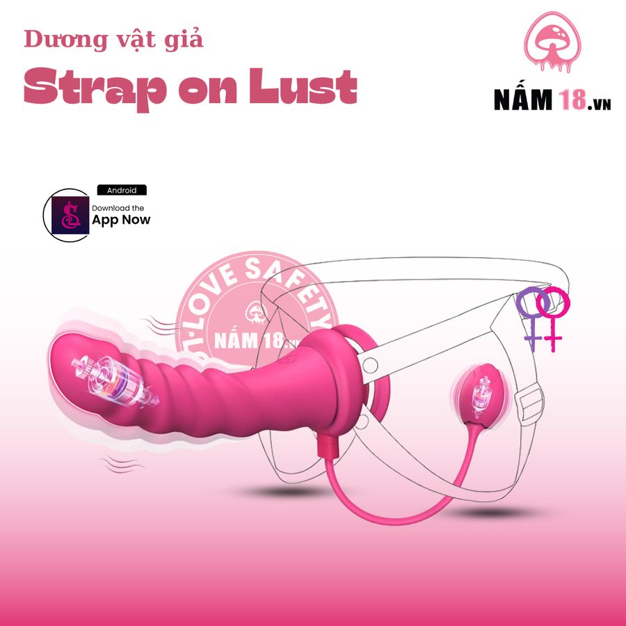 Dương Vật Giả Strap On Lust Điều Khiển App chính hãng - chất liệu an toàn cho da, dễ vệ sinh, êm ái khi dùng - giao hàng che tên kín đáo