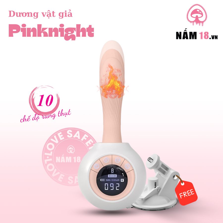 Dương Vật Giả Pinknight Tỏa Nhiệt 10 Chế Độ rung nhấp chuyển động đẩy tới và lui chính hãng - rung nhấp chuyển động đẩy tới và lui tự động, chất liệu an toàn cho da, dễ vệ sinh - giao hàng c