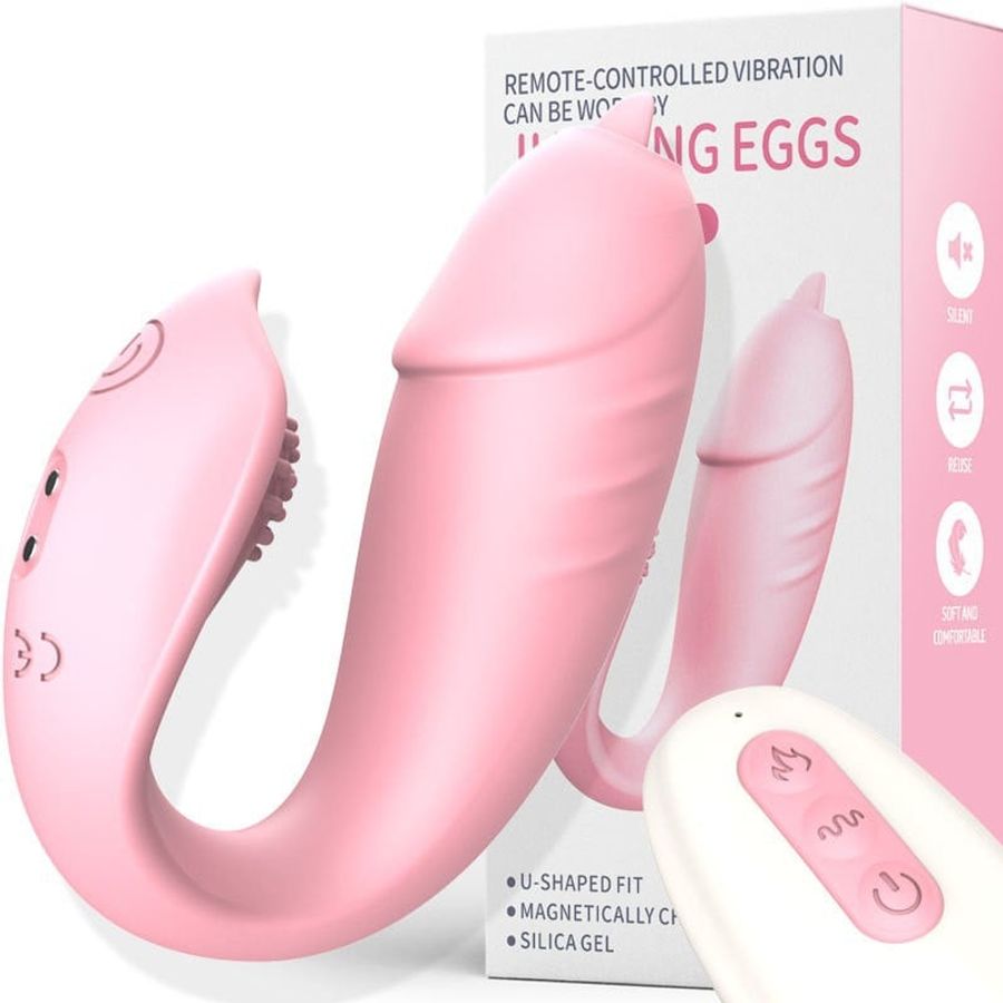 Trứng Rung Jumping Eggs 2in1 chính hãng - chất liệu an toàn cho da, dễ vệ sinh, êm ái khi dùng - giao hàng che tên kín đáo