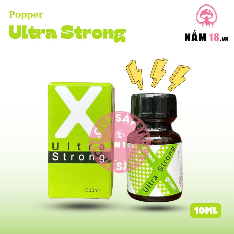 Popper Ultra Strong chính hãng - hàng chuẩn nhập khẩu, nắp kín không bay hơi, dùng được nhiều lần - giao hàng che tên kín đáo