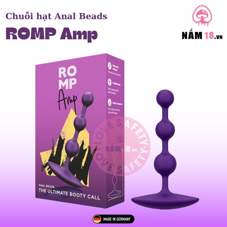 Chuỗi Hạt Kích Thích Hậu Môn Romp Amp chính hãng - chất liệu an toàn cho da, dễ vệ sinh, êm ái khi dùng - giao hàng che tên kín đáo