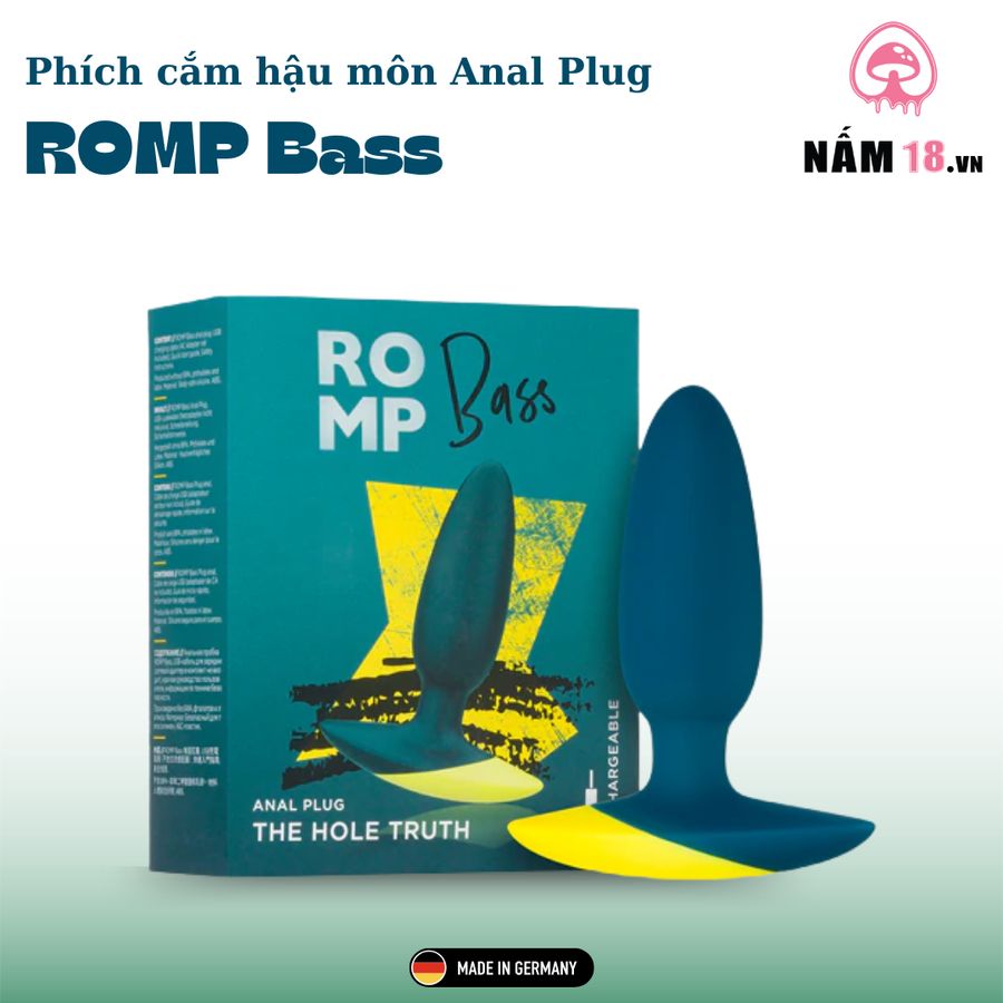 Máy Rung Hậu Môn ROMP Bass 6 Chế Độ Rung chính hãng - chất liệu an toàn cho da, dễ vệ sinh, êm ái khi dùng - giao hàng che tên kín đáo