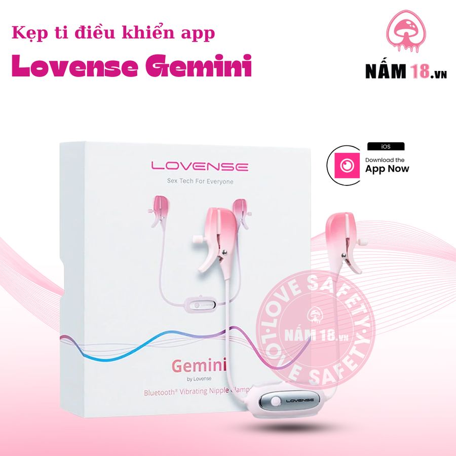 Kẹp Vú Kích Thích Đầu Ti Lovense Gemini chính hãng - chất liệu an toàn cho da, dễ vệ sinh, êm ái khi dùng - giao hàng che tên kín đáo