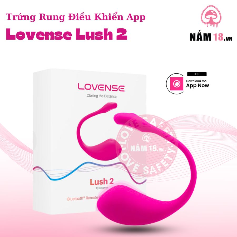 Trứng Rung Lovense Lush 2 Điều Khiển App chính hãng - chất liệu an toàn cho da, dễ vệ sinh, êm ái khi dùng - giao hàng che tên kín đáo