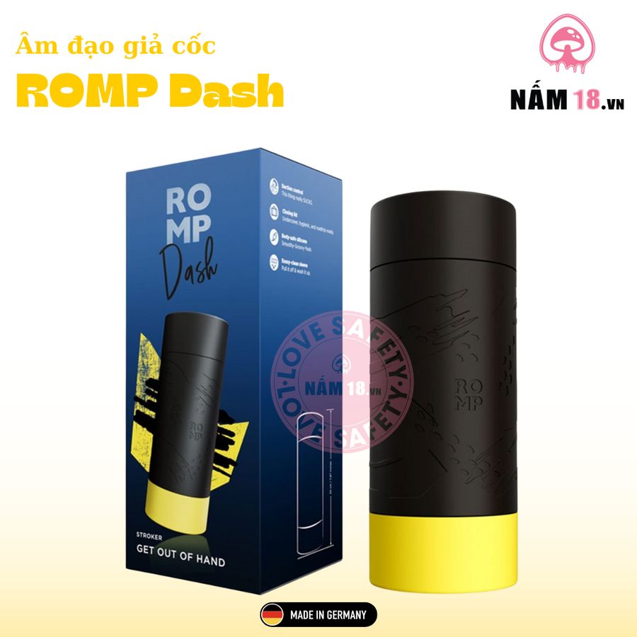 Âm Đạo Giả Cốc Romp Dash chính hãng - sạc USB, chất liệu an toàn cho da, dễ vệ sinh - giao hàng che tên kín đáo