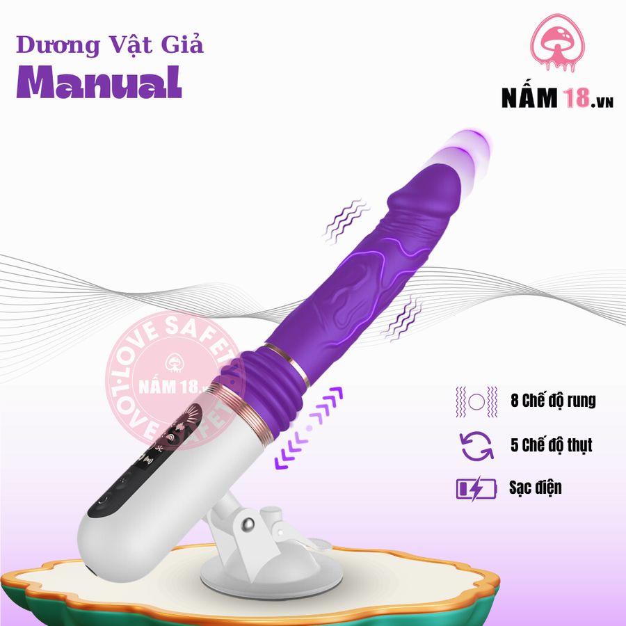 Dương Vật Giả Manual 8 Chế Độ rung nhấp chuyển động đẩy tới và lui chính hãng - rung nhấp chuyển động đẩy tới và lui tự động, chất liệu an toàn cho da, dễ vệ sinh - giao hàng che tên kín đáo