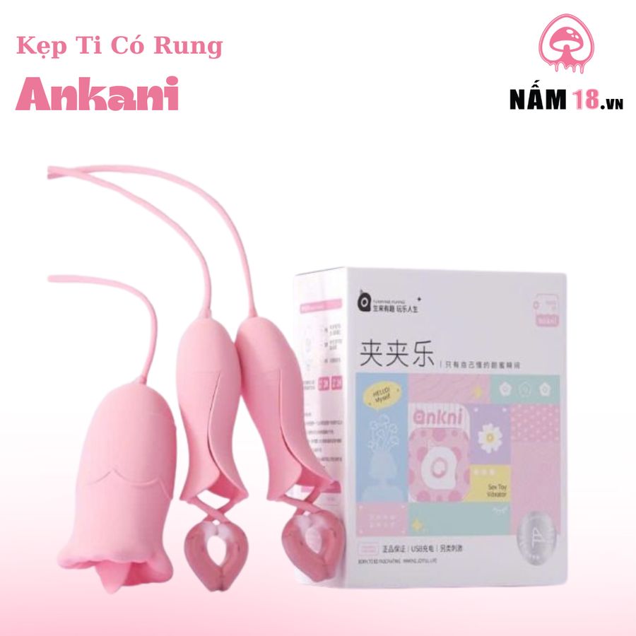 Kẹp Vú Kích Thích Đầu Ti Ankni 20 Chế Độ Rung chính hãng - chất liệu an toàn cho da, dễ vệ sinh, êm ái khi dùng - giao hàng che tên kín đáo