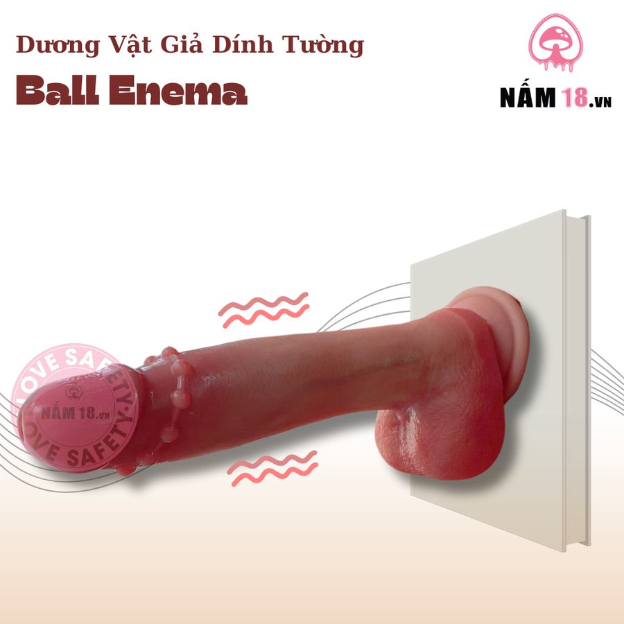 Dương Vật Dính Tường Ball Enema Tỏa Nhiệt rung nhấp chuyển động đẩy tới và lui chính hãng - rung nhấp chuyển động đẩy tới và lui tự động, chất liệu an toàn cho da, dễ vệ sinh - giao hàng che