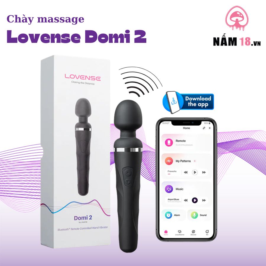 Chày Rung Kích Thích Điểm G Lovense Domi 2 Điều Khiển App chính hãng - sạc USB, silicone mềm mại, chất liệu an toàn cho da - giao hàng che tên kín đáo