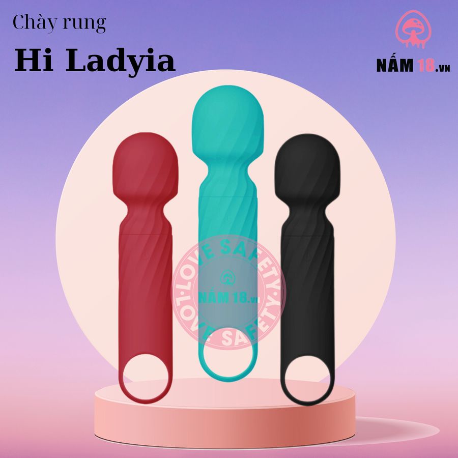 Chày Rung Hi Ladyia 12 Chế Độ Rung chính hãng - sạc USB, silicone mềm mại, chất liệu an toàn cho da - giao hàng che tên kín đáo