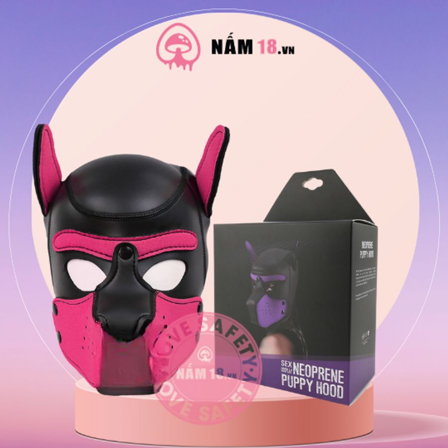 Mặt Nạ Cosplay Đầu Chó Neoprene Hood BDSM chính hãng - chất vải mềm mát, đường may tỉ mỉ, tôn dáng quyến rũ - giao hàng che tên kín đáo