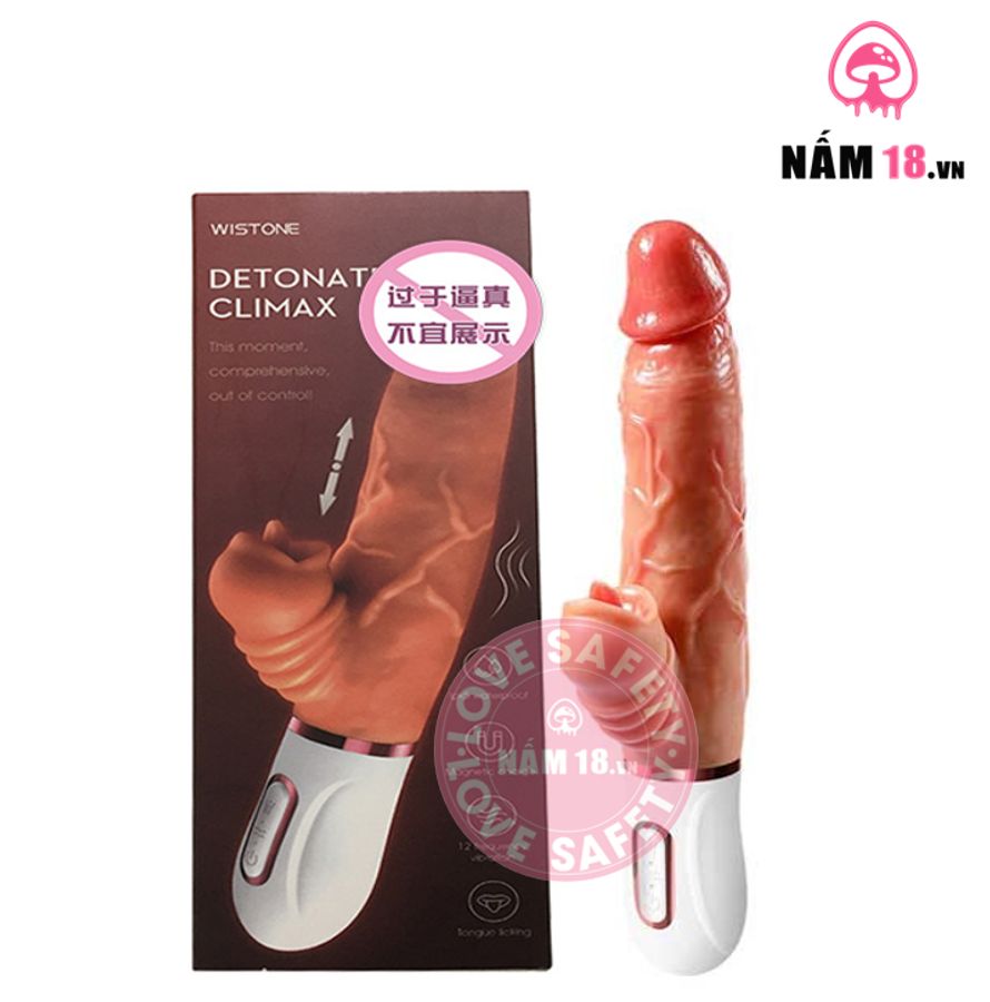 Dương Vật Giả Detonate Tỏa Nhiệt 12 Chế Độ rung nhấp chuyển động đẩy tới và lui chính hãng - sạc USB, rung nhấp chuyển động đẩy tới và lui tự động, silicone y tế - giao hàng che tên kín đáo