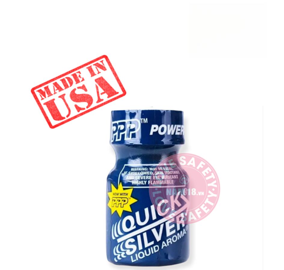 Popper Quick Silver chính hãng - hàng chuẩn nhập khẩu, nắp kín không bay hơi, dùng được nhiều lần - giao hàng che tên kín đáo