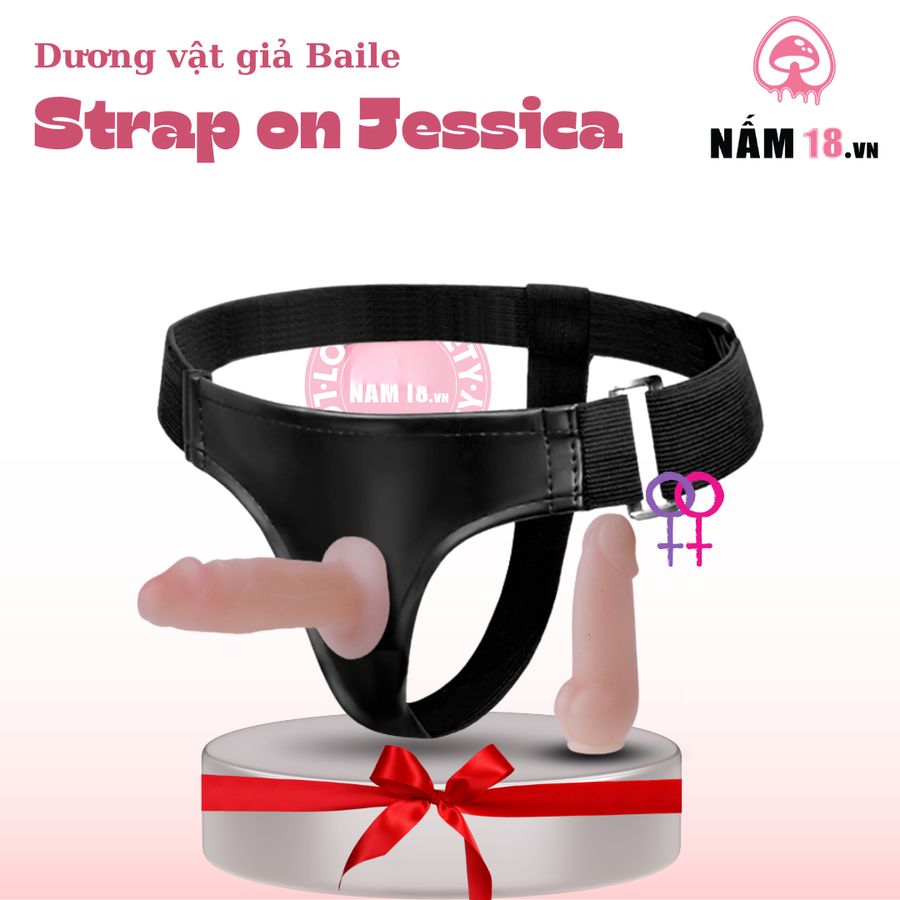 Dương Vật Giả Baile Strap On Jessica chính hãng - chất liệu an toàn cho da, dễ vệ sinh, êm ái khi dùng - giao hàng che tên kín đáo