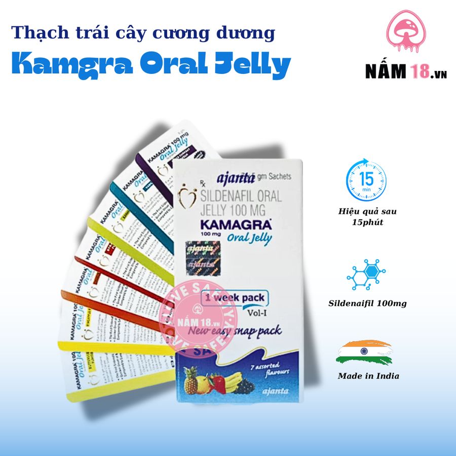 Thạch Tăng Cường Sinh Lý Nam Kamaga 100mg Hương chính hãng - hàng chuẩn nguồn gốc rõ ràng, hạn dùng in rõ trên hộp, đóng gói kín đáo - hàng có sẵn