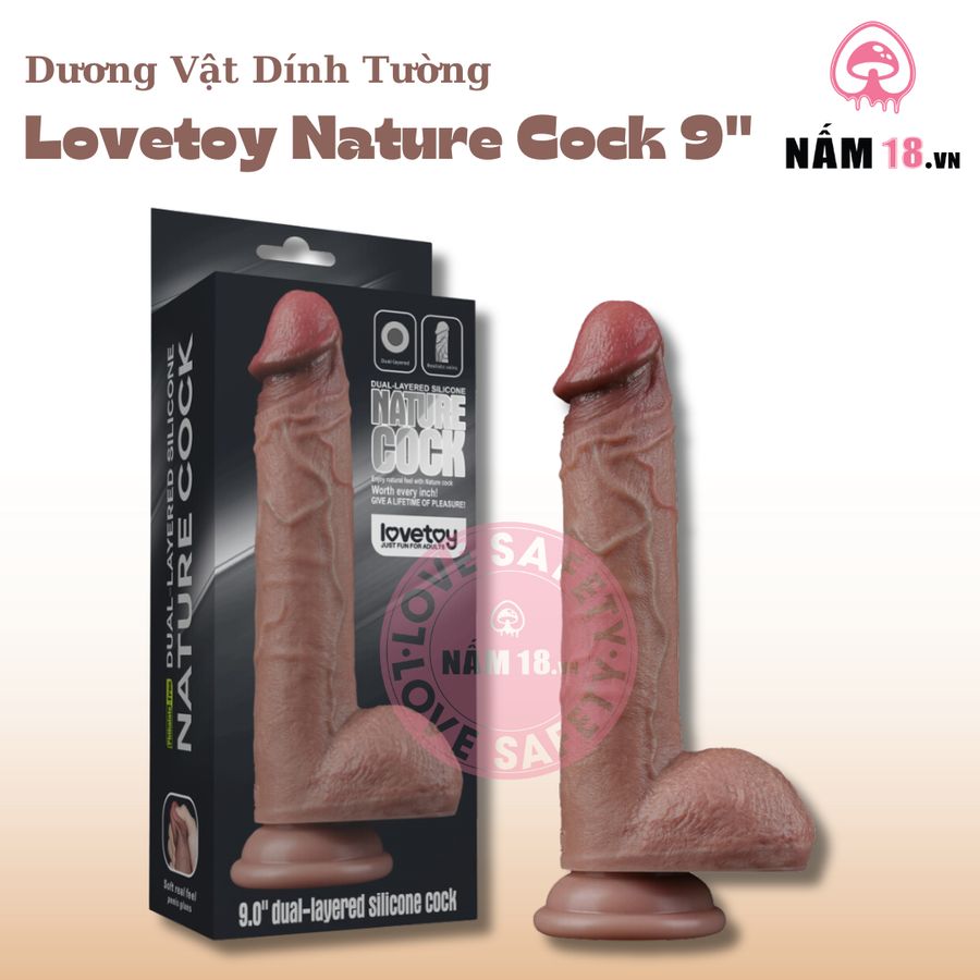 Dương Vật Dính Tường Có Bìu Lovetoy Nature Cock 9