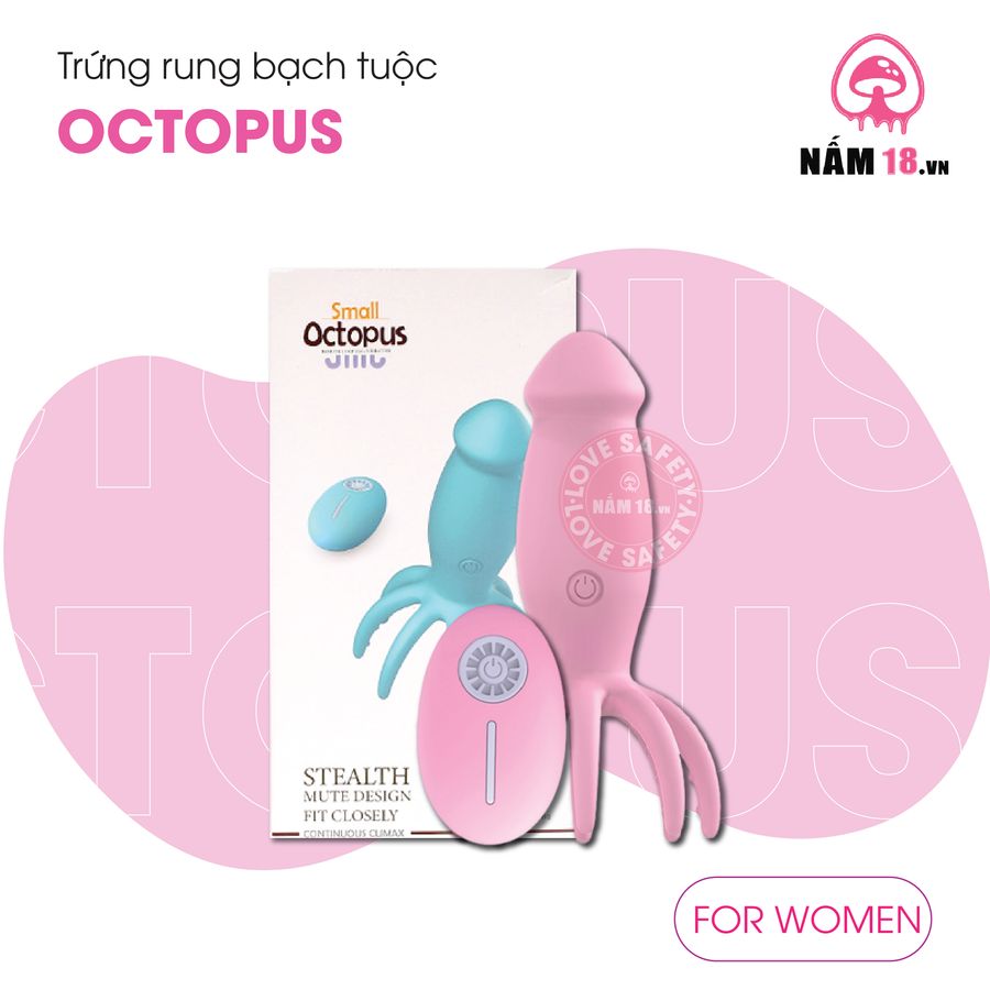 Trứng Rung Bạch Tuộc Octopus 10 Chế Độ Rung chính hãng - chất liệu an toàn cho da, dễ vệ sinh, êm ái khi dùng - giao hàng che tên kín đáo