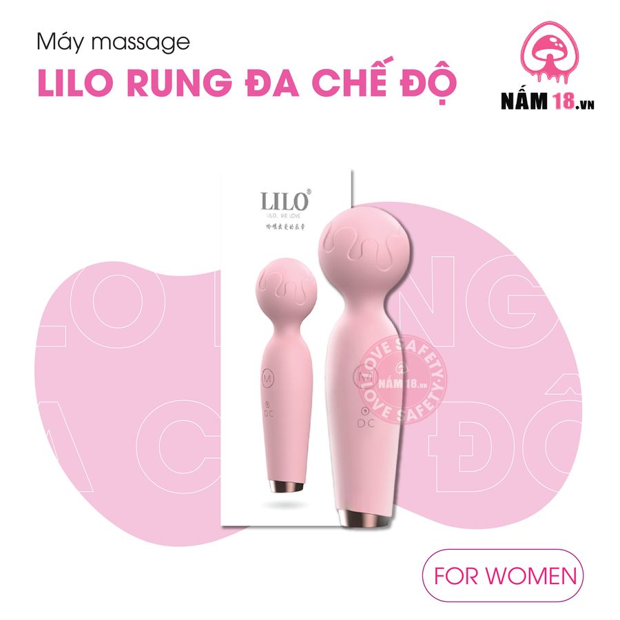 Chày Rung Kích Thích Điểm G Lilo 10 Chế Độ Rung chính hãng - chất liệu an toàn cho da, dễ vệ sinh, êm ái khi dùng - giao hàng che tên kín đáo