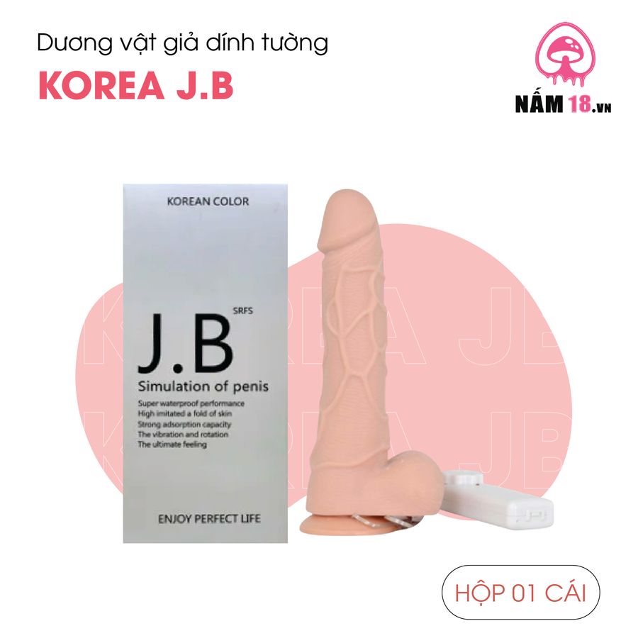 Dương Vật Dính Tường Korean J.B Rung Mạnh chính hãng - sạc USB, silicone cao cấp, chất liệu an toàn cho da - giao hàng che tên kín đáo