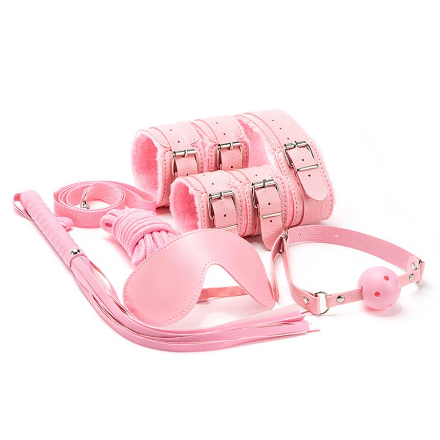 Bộ Dụng Cụ SM Set 10 Món BDSM Bộ Hồng chính hãng - chất liệu an toàn cho da, dễ vệ sinh, êm ái khi dùng - giao hàng che tên kín đáo