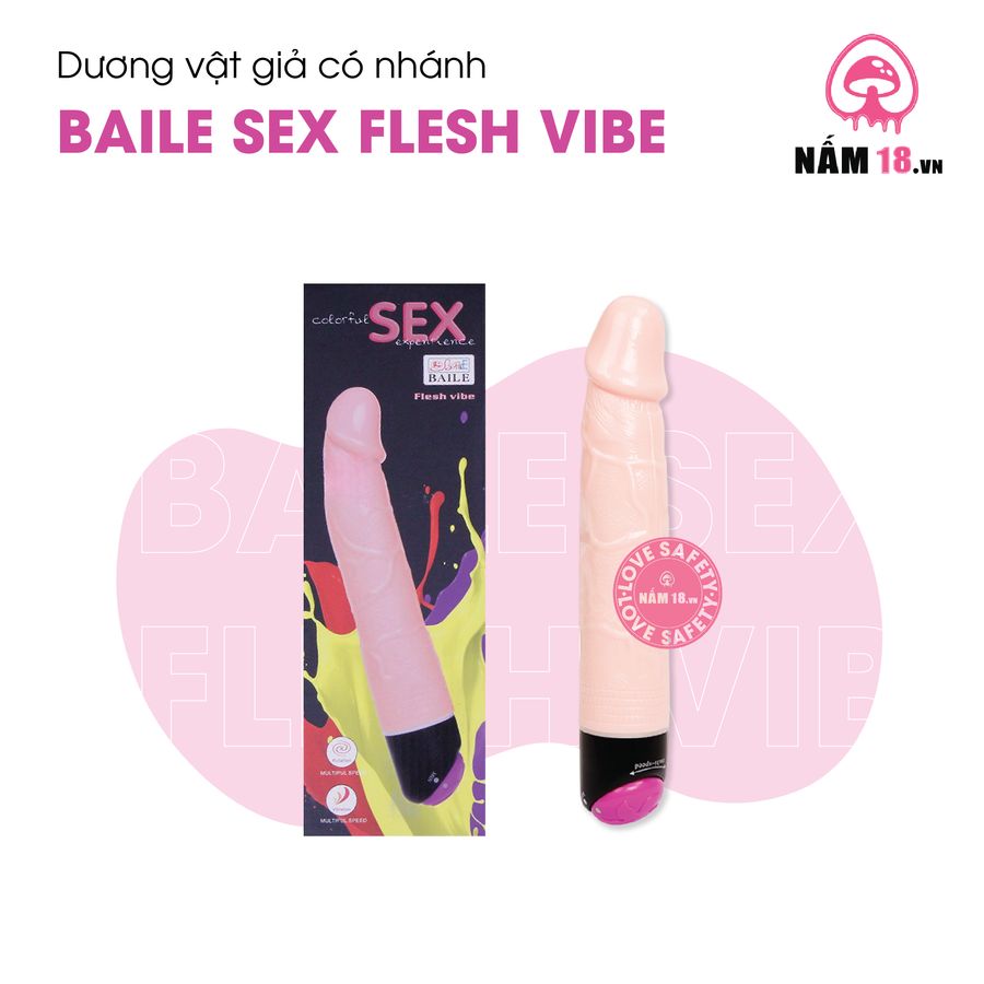 Dương Vật Giả Baile Sex Flesh Vibe Rung Ngoáy Đa Chế Độ chính hãng - sạc USB, silicone y tế, chất liệu an toàn cho da - giao hàng che tên kín đáo