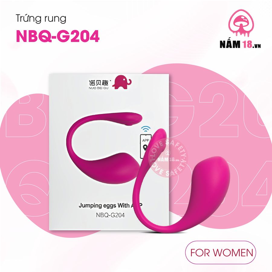 Trứng Rung G204 Điều Khiển App chính hãng - chất liệu an toàn cho da, dễ vệ sinh, êm ái khi dùng - giao hàng che tên kín đáo
