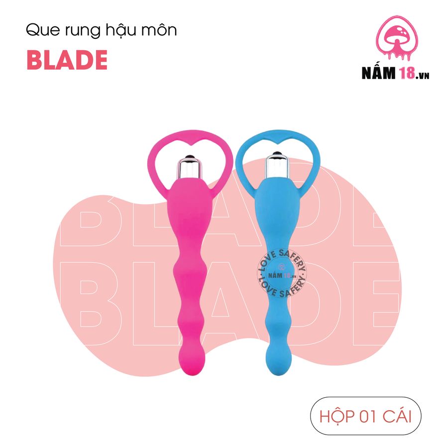 Que Rung Hậu Môn Blade Rung Đa Chế Độ chính hãng - sạc USB, silicone mềm mại, chất liệu an toàn cho da - giao hàng che tên kín đáo
